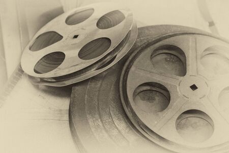reel of film, toned like an old photographの写真素材