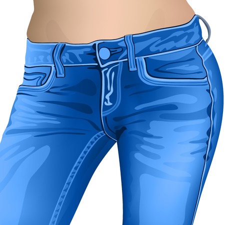 jeans female jeans, girl, female, fashion, young, denim, model, beauty, beautiful, attractive, sexy, slim, white, adult, body, woman,のイラスト素材