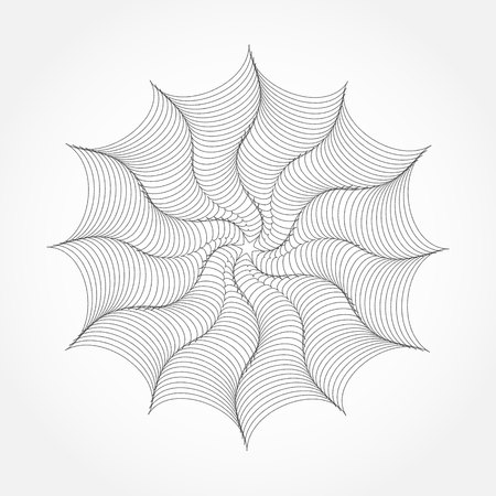 Abstract whirl lines textured background. Vector artのイラスト素材