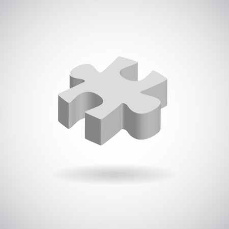 vector glossy puzzle web icon design element.のイラスト素材