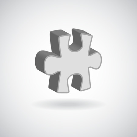 vector glossy puzzle web icon design element.のイラスト素材