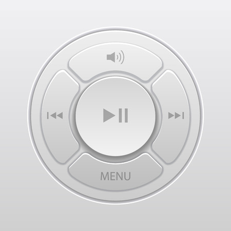 Vector interface design elements music player iconsのイラスト素材