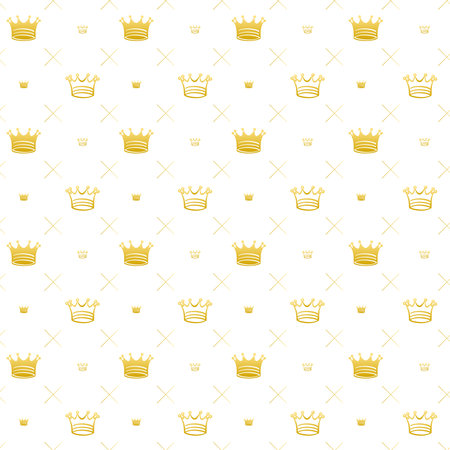 Simple seamless pattern with crown symbol art decorationのイラスト素材