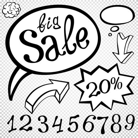 Abstract sale background, vector illustration big numberのイラスト素材