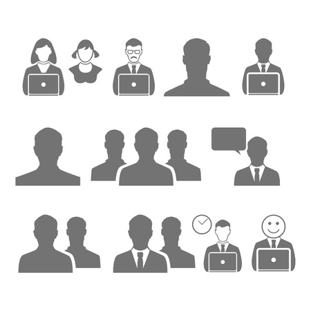 business man  vector icon symbol, office, communication women artのイラスト素材