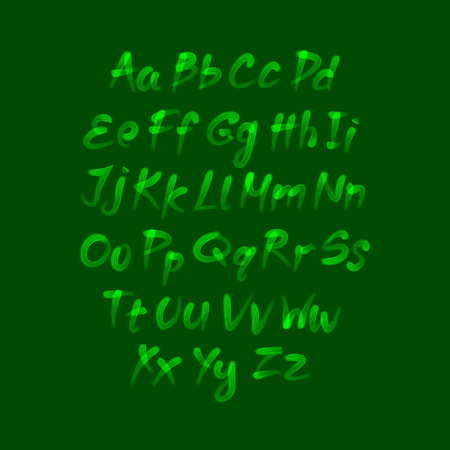 Trendy hand drawing alphabet, vector illustration. artのイラスト素材