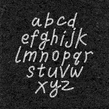 Hand drawn font on textured paper with paint strokes on black backgroundのイラスト素材