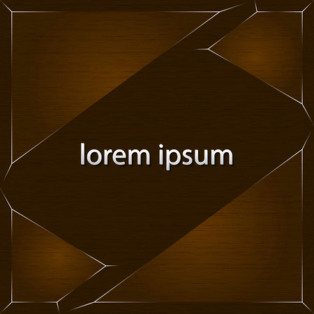 Silver circle frame with wood texture, vector illustration.のイラスト素材