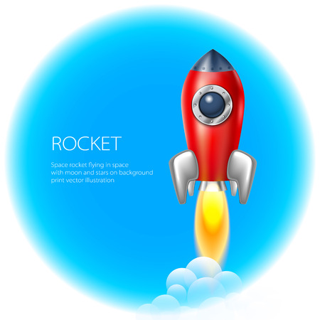 Rocket icon  space vector spaceship technology illustration ship fire symbol flame cartoon artのイラスト素材