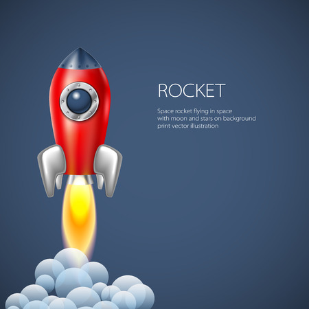 Rocket icon  space vector spaceship technology illustration ship fire symbol flame cartoon artのイラスト素材