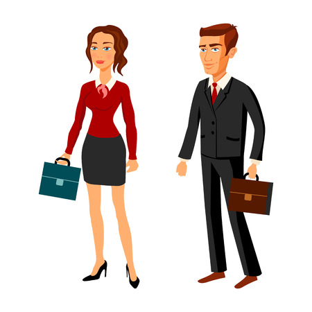 set characters for use in design. office team. vector. art man womenのイラスト素材