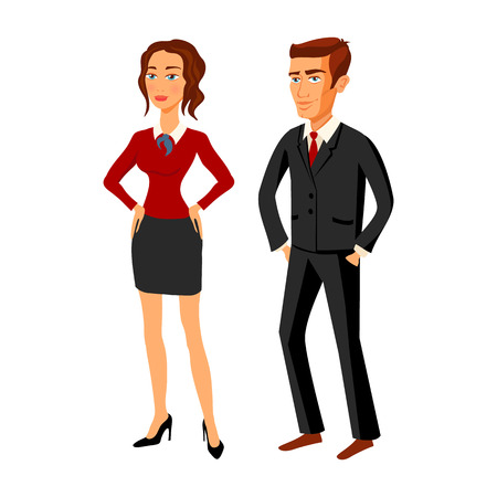 set characters for use in design. office team. vector. art man womenのイラスト素材