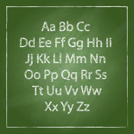 Vector illustration of chalk sketched characters on a blackboard backgroundのイラスト素材