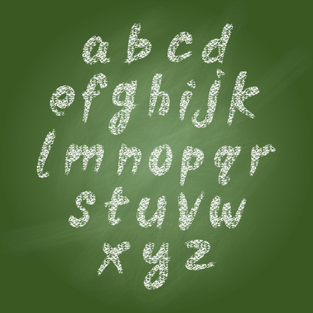 Vector illustration of chalk sketched characters on a blackboard backgroundのイラスト素材