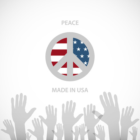Heart shaped american flag. Vector, EPS10 artのイラスト素材