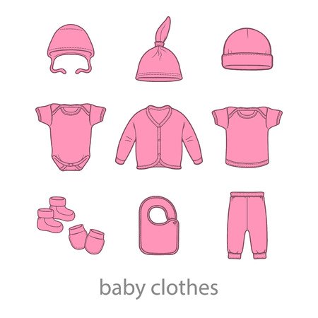 Baby fashion clothing fashion vector shirt illustration design wear artのイラスト素材