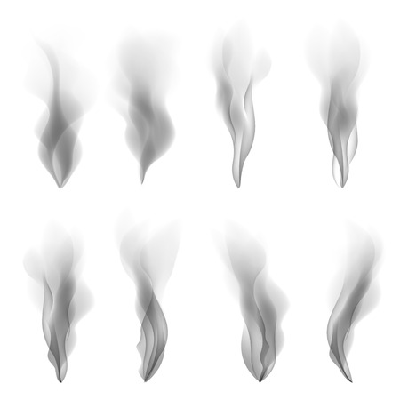 Vector set smoke background fire smooth wallpaper concept shape artのイラスト素材