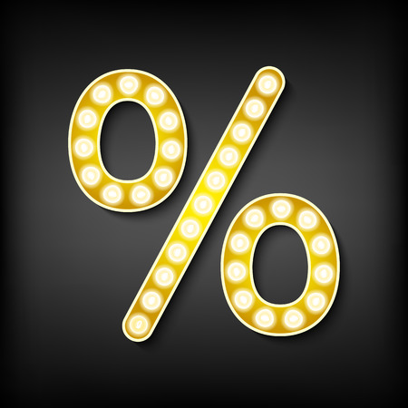 Image of a colorful orange LED set against a dark background.のイラスト素材