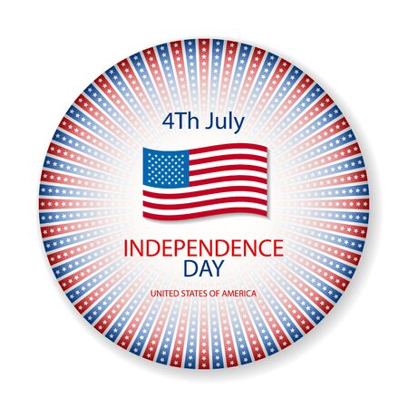 Independence day American signs hanging with chain, vector illustration artのイラスト素材