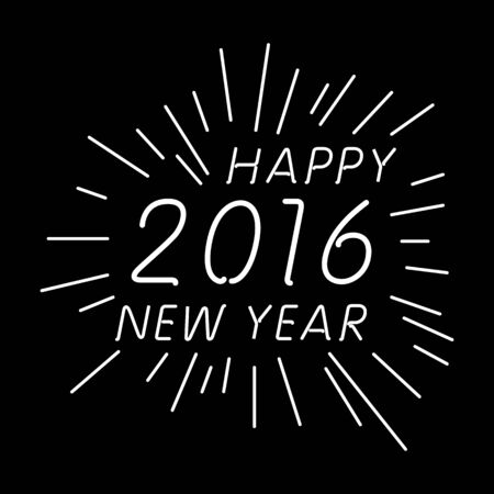 HAPPY NEW YEAR hand lettering のイラスト素材