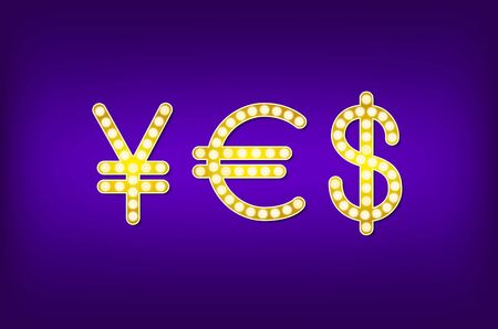 yes in form money symbol, 3d vector art vintageのイラスト素材