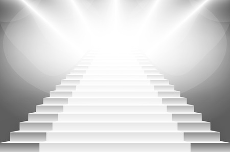detailed illustration of white stairs,  vector artのイラスト素材