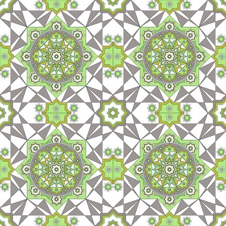 arabic Embossed vintage classic seamless geometric pattern artのイラスト素材