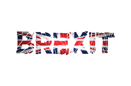 Brexit Text Isolated. Brexit cracks Text Isolated. United Kingdom exit from europe relative image. Brexit named politic process. Referendum theme artのイラスト素材