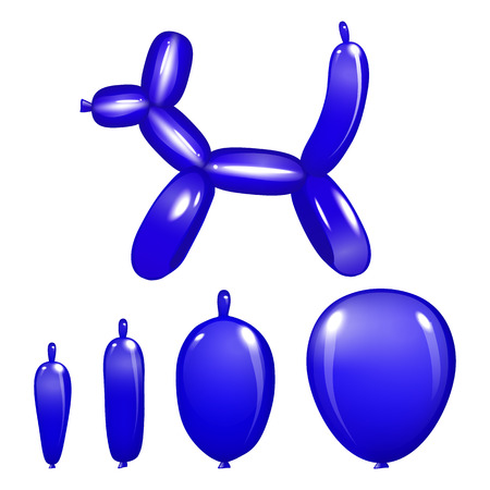 Balloon Dog Art blue vector Classic artのイラスト素材