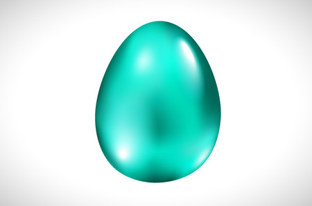 vector Blue easter egg isolated on white background artのイラスト素材