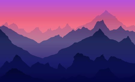 sunrice mountains eps 10 illustration background View - vector artのイラスト素材