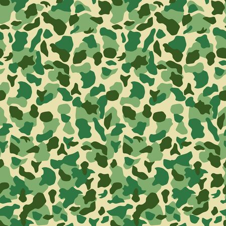 Seamless green camouflage pattern. Khaki texture, vector illustration. Camo print background. Abstract military style backdrop artのイラスト素材