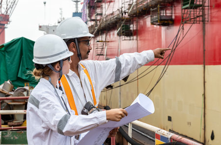 The engineers at the shipyard