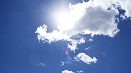 sky with sun and clouds