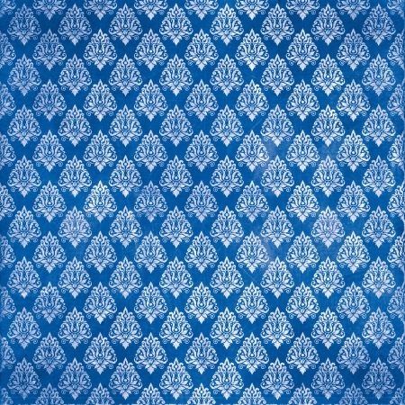damask blue damaged fabric pattern 12x12 inchの写真素材