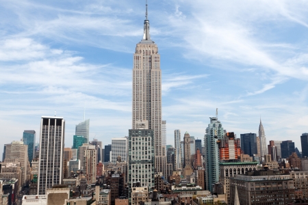 NEW YORK - OCTOBER 6  The Empire State Building on October 6, 2012 in NYC  The Empire State Building is a 102-story landmark and American cultural icon in New York City のeditorial素材