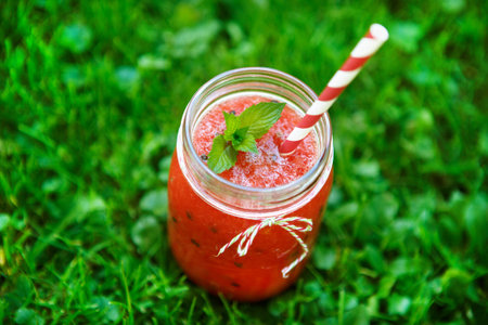 Watermelon  smoothie as healthy summer drink