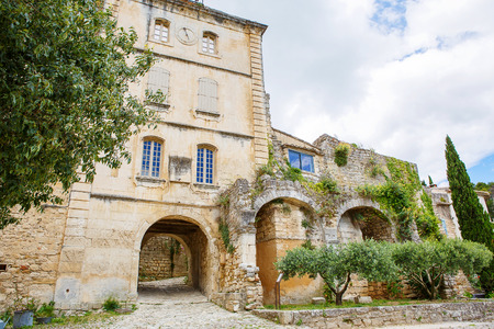 View on provencal village roof and landscape, Provence, France. On sunny summer day.の写真素材