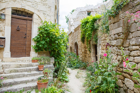 View on provencal village roof and landscape, Provence, France. On sunny summer day.の写真素材