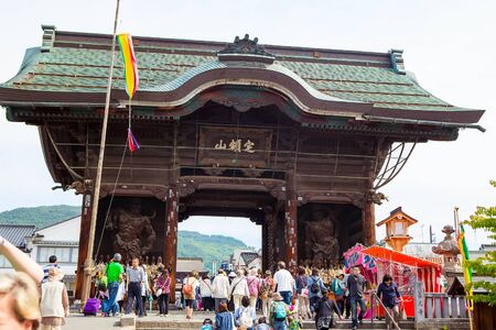 NAGANO, JAPAN - MAY 23, 2015: Zenkoji Temple, Nagano, JAPAN. One of the most important temples in Japan which was built in the 7th century in jubilee yearのeditorial素材