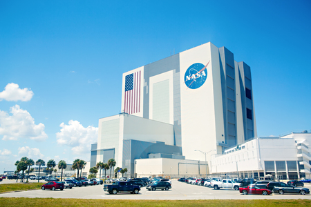 KENNEDY SPACE CENTER, FLORIDA, USA - APRIL 21, 2016: NASA building.のeditorial素材