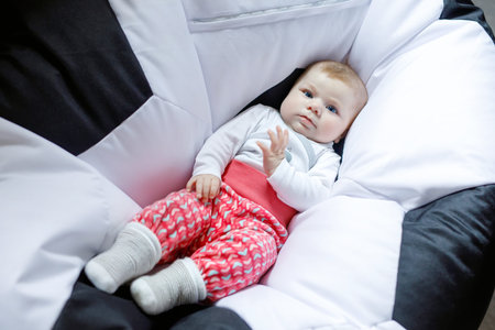 Portrait of cute adorable newborn baby child