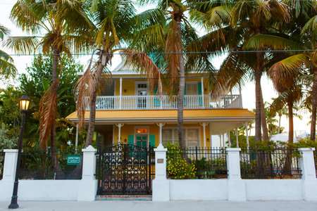 KEY WEST, FLORIDA USA - APRIL 13, 2015: The historic and popular center and Duval Street in downtown...