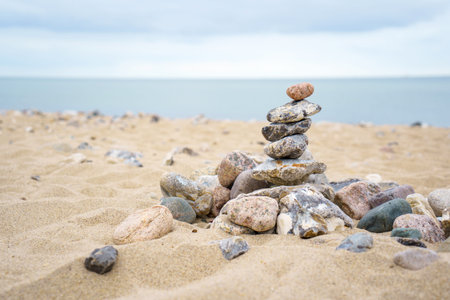 Coastline of Baltic Sea in Germany. Beautiful wild nature landscape.