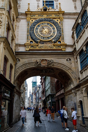 ROUEN, FRANCE - August 21, 2022: Cityscape of Rouen. Rouen in northern France on River Seine - capital of Upper Normandy region and historic capital city of Normandy.のeditorial素材