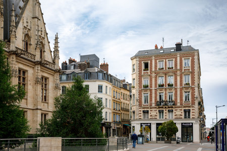 ROUEN, FRANCE - August 21, 2022: Cityscape of Rouen. Rouen in northern France on River Seine -...