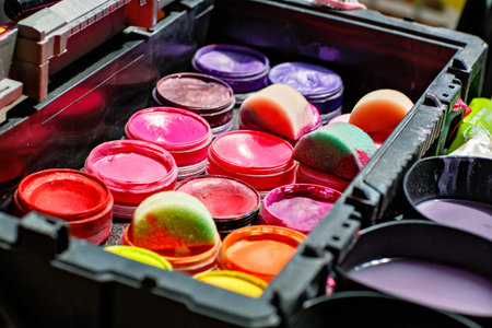 water based paints for body painting face painting. High quality photo