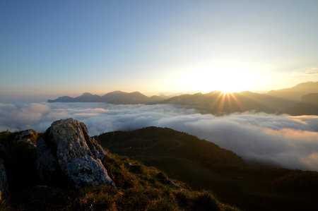 Sunrise in mountain