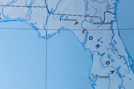 Image of a part of the United States map in blue.の写真素材