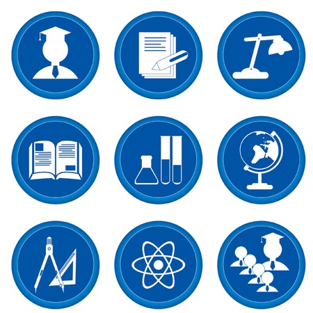 Set of buttons for web design. Educationのイラスト素材
